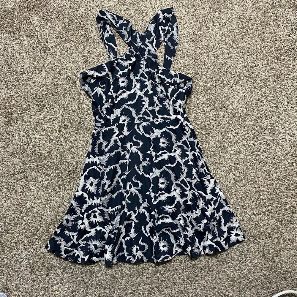 Fun Flirty Cross Neck Halter Dress